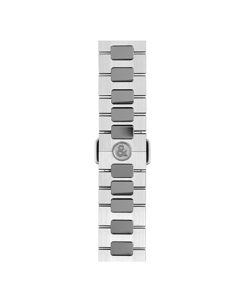 BR-X5 - BR-05 CHRONO Bracelet en acier poli et satiné