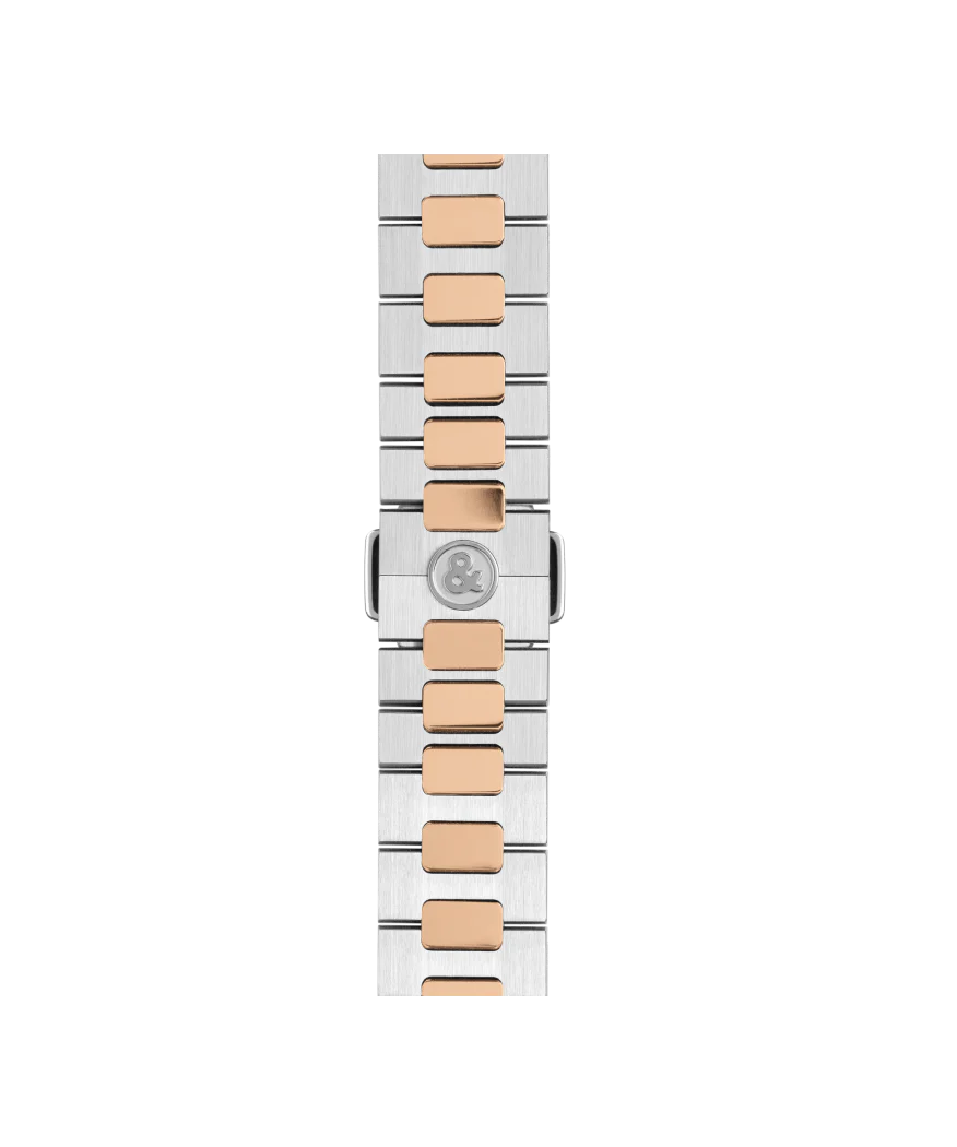 BR-05 AUTO - BR-05 GMT BRACELET EN ACIER ET OR ROSE POLI-SATINÉ